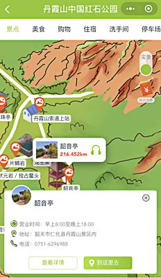 珲春景区手绘地图智慧导览和语音结合，让景区“活”起来